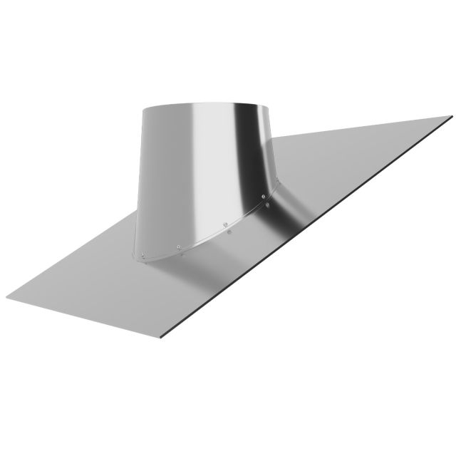 Edelstahlschornstein Dachdurchführung mit Aluminium 0° - 45° / ID 80-100-130-150-180-200 mm