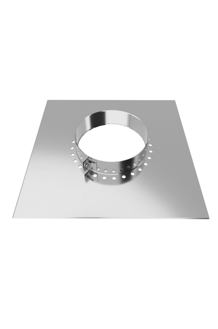 Deckenblende Hinterlüftet Zweiteilig Eckig mit Spannring ID 130-150-180-200 mm