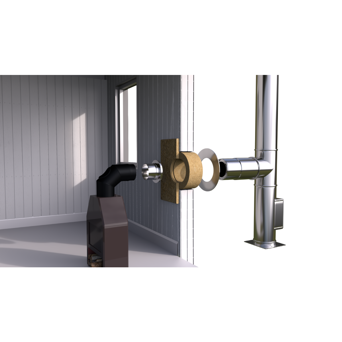 Schornstein Komplett Bausatz auch für das Gartenhaus